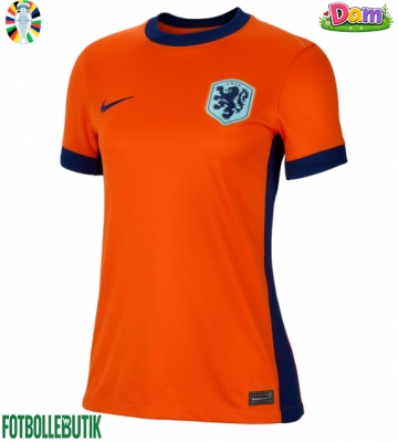 Nederländerna Hemmatröja Kvinnor EM 2024 Kortärmad